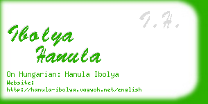 ibolya hanula business card